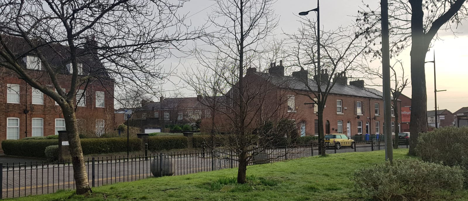 Moston Lane gree at the top of Moston Lane, Manchester